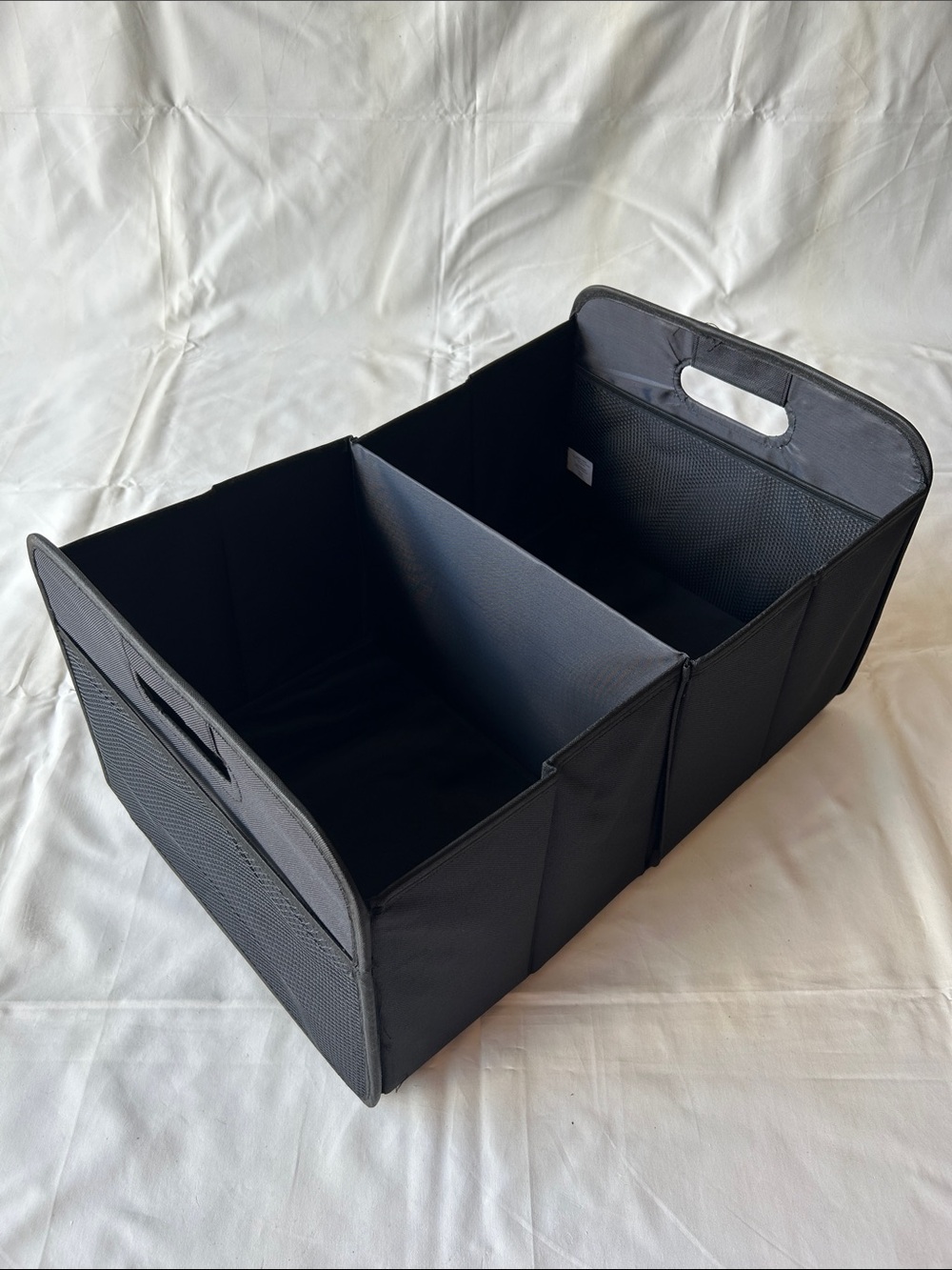 Black Collapsible Trunk Organizer with Dividers